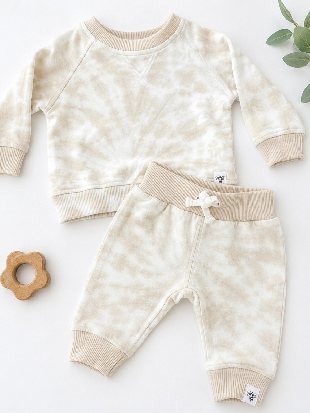 Burt’s Bees Baby Neutral Tie-Dye 2-Piece Outfit Set Scandinavian Baby Neutral Mi